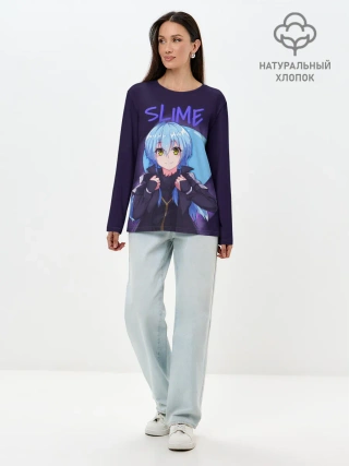 Лонгслив женский. Хлопок / Slime