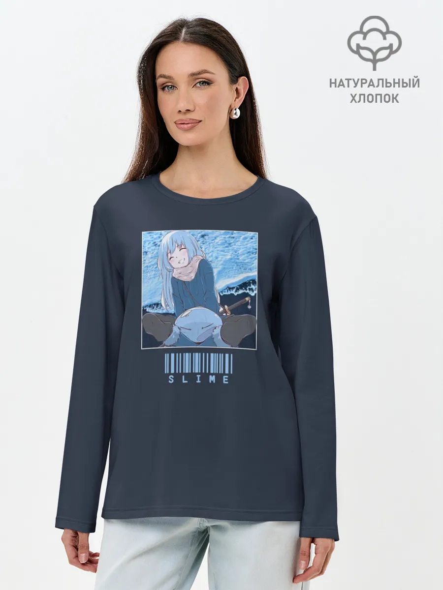 Лонгслив женский. Хлопок / Slime