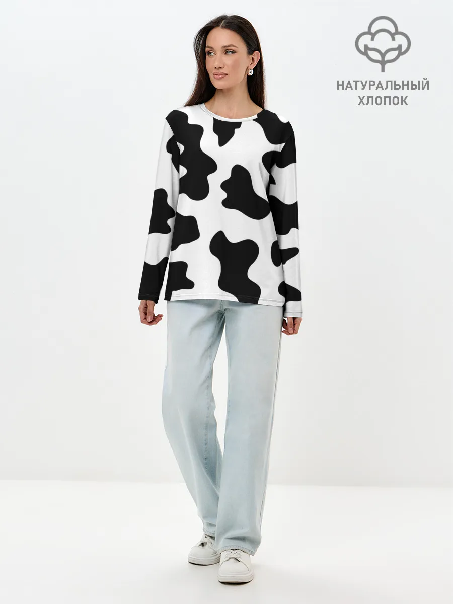 Лонгслив женский. Хлопок / Му-му