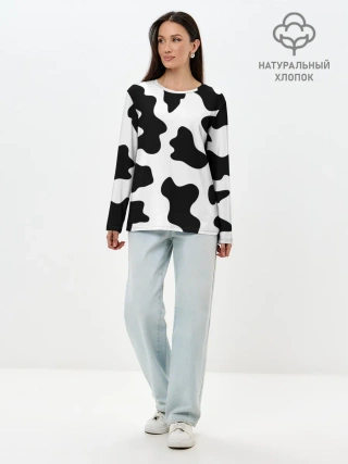 Лонгслив женский. Хлопок / Му-му