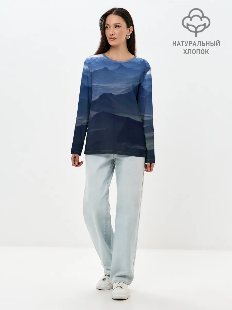 Лонгслив женский. Хлопок / Горный массив