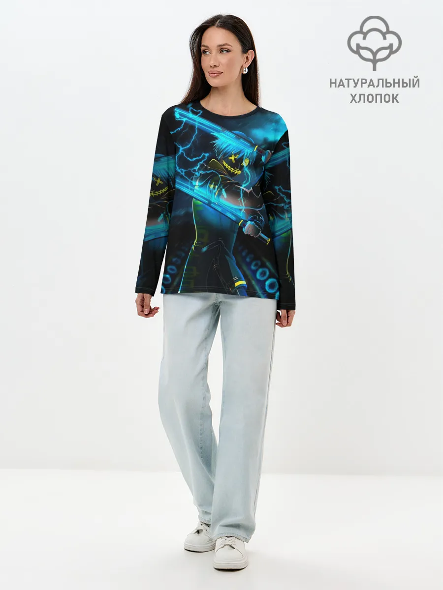 Лонгслив женский. Хлопок / NEON SAMURAI