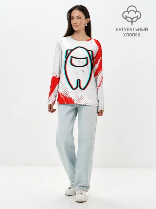 Лонгслив женский. Хлопок / AMONG US / АМОНГ АС