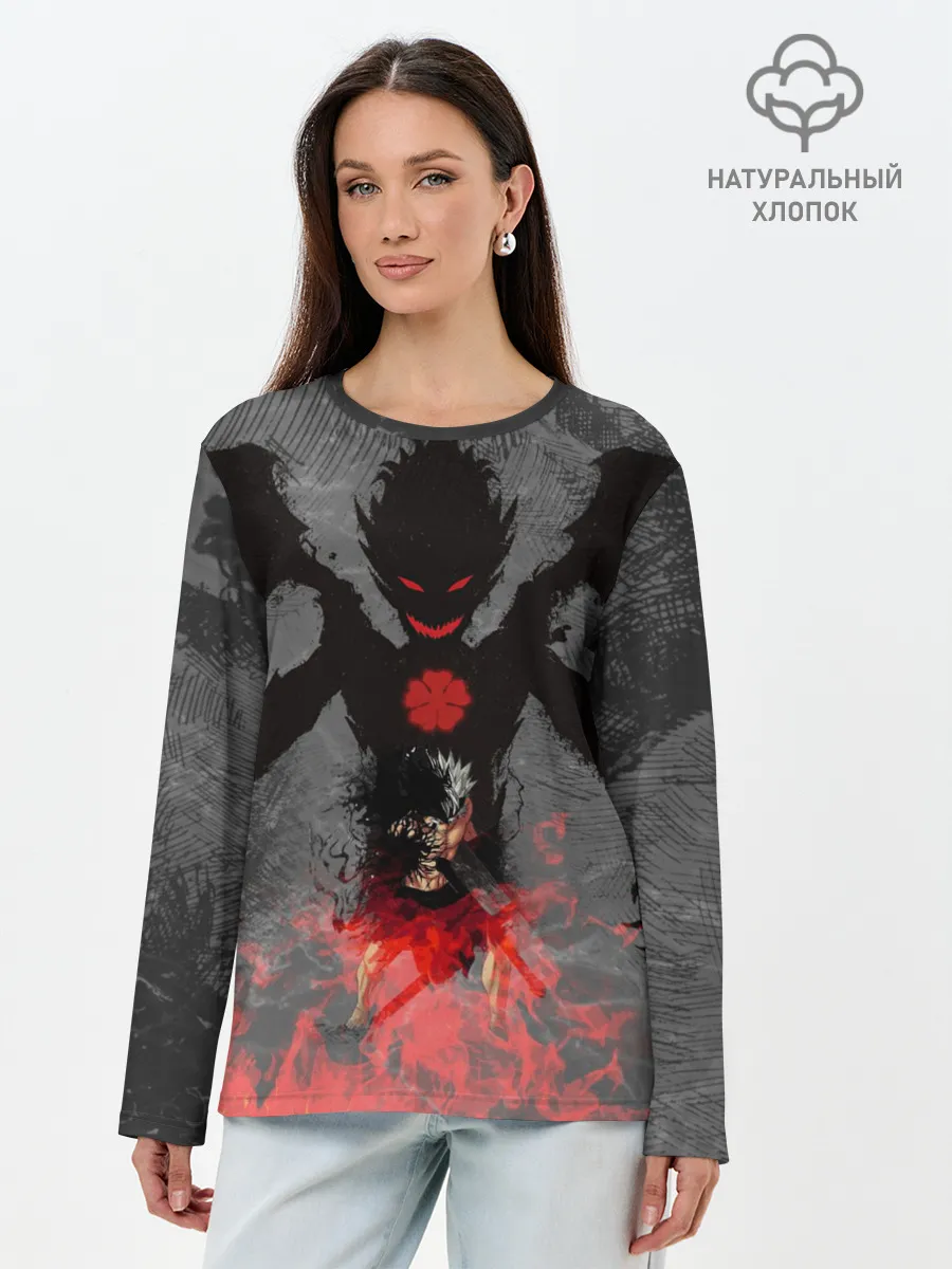 Лонгслив женский. Хлопок / демон Либе