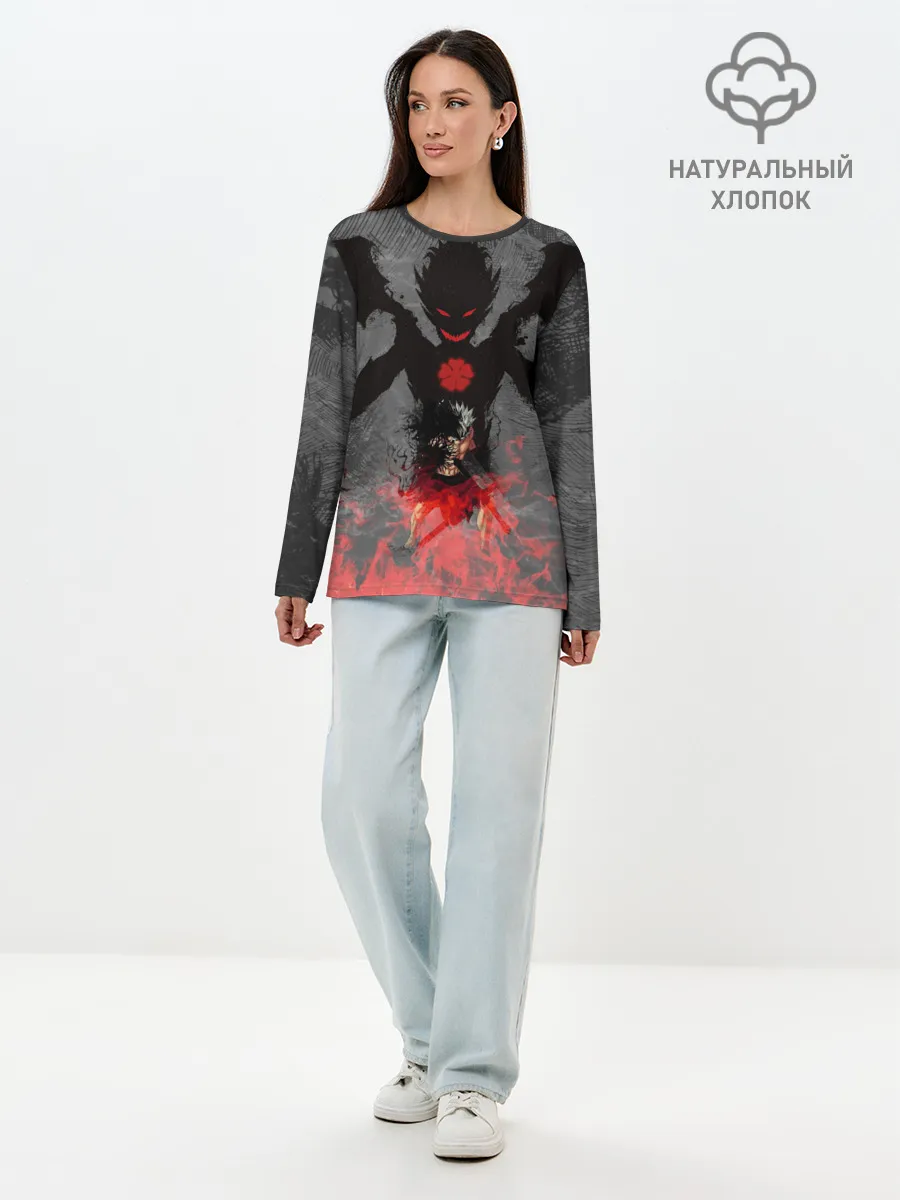 Лонгслив женский. Хлопок / демон Либе