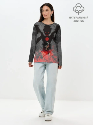 Лонгслив женский. Хлопок / демон Либе