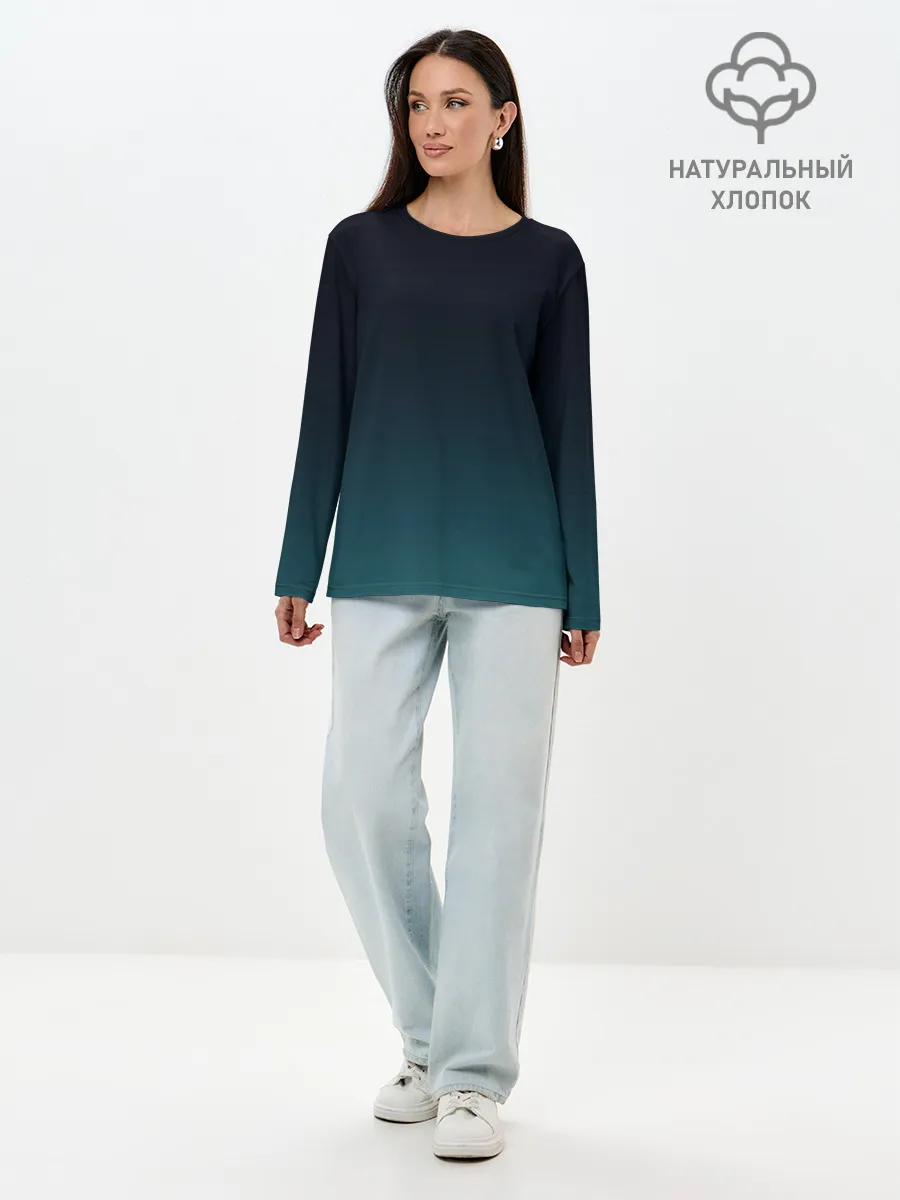 Лонгслив женский. Хлопок / GRADIENT