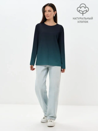 Лонгслив женский. Хлопок / GRADIENT