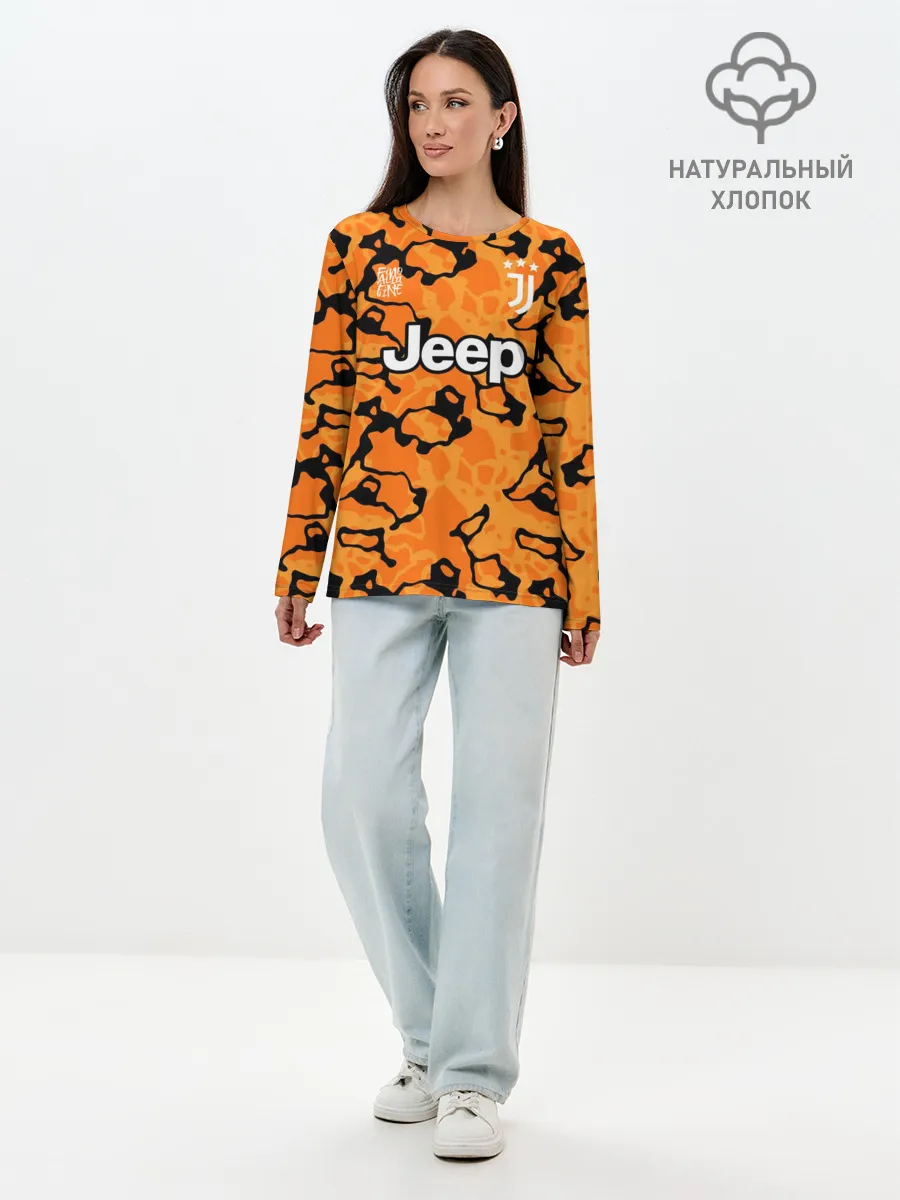 Лонгслив женский. Хлопок / JUVENTUS резервная 20/21