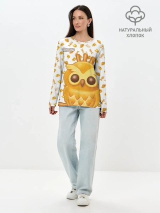 Лонгслив женский. Хлопок / Fwooper Cookie