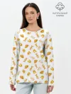 Лонгслив женский. Хлопок / Baked Goods Kowalski Pattern