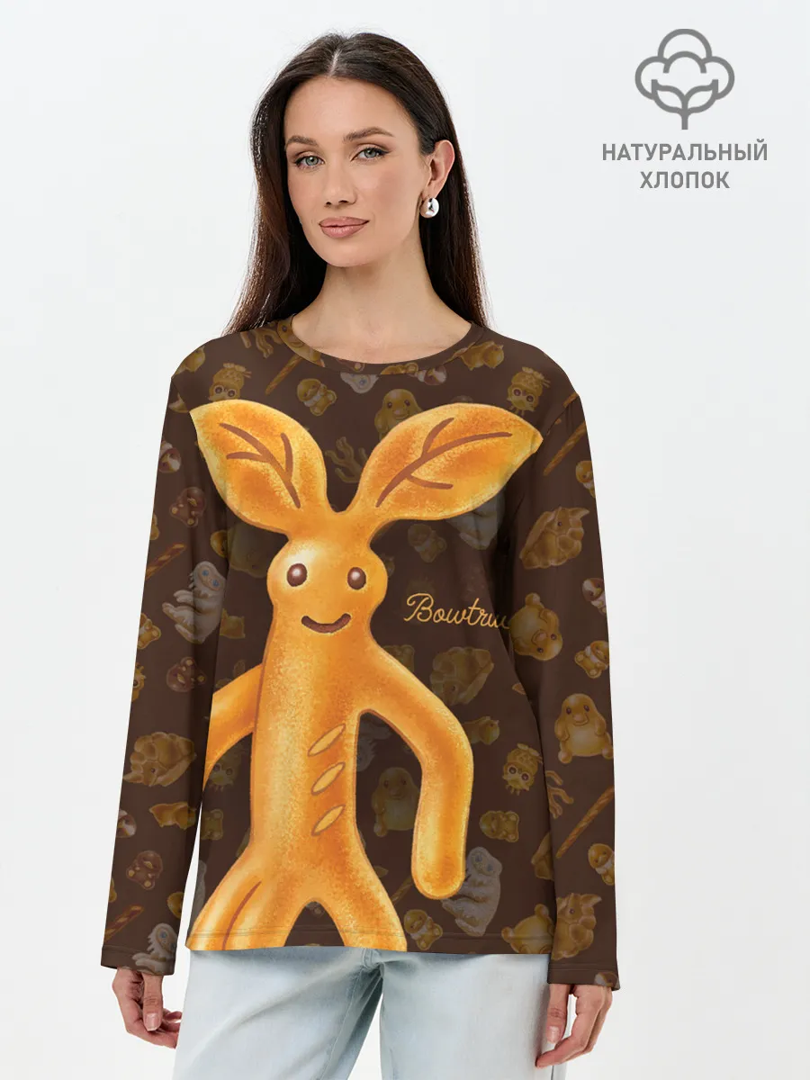 Лонгслив женский. Хлопок / Bowtruckle