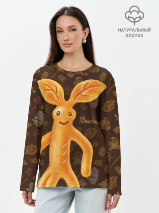 Лонгслив женский. Хлопок / Bowtruckle