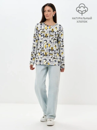 Лонгслив женский. Хлопок / Мечта рыболова