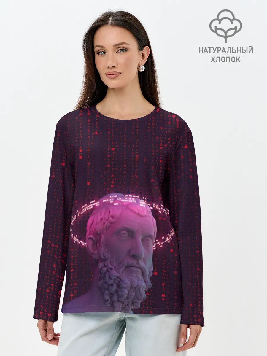 Лонгслив женский. Хлопок / Мудрец
