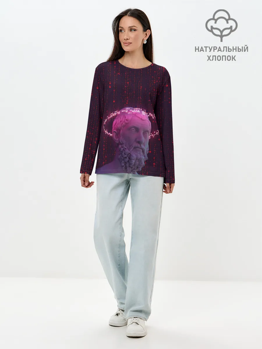 Лонгслив женский. Хлопок / Мудрец
