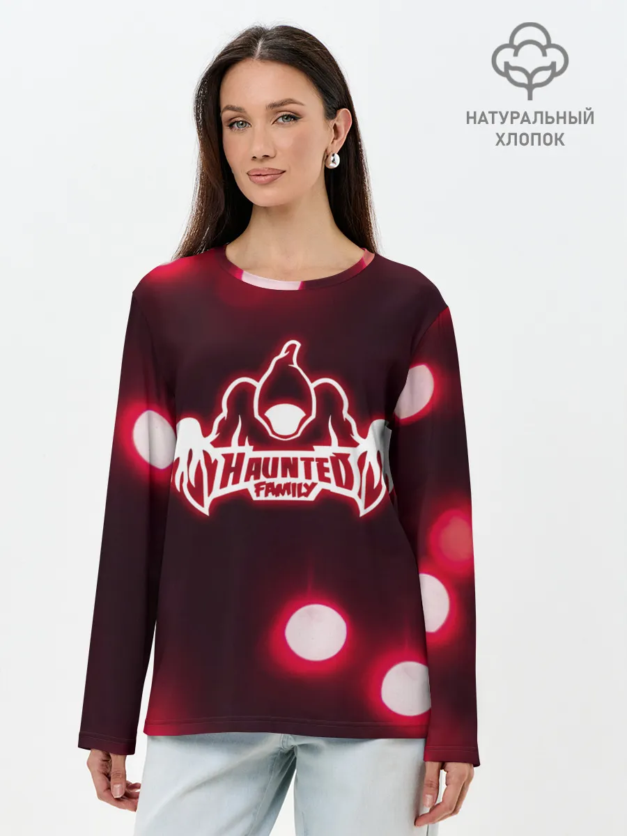 Лонгслив женский. Хлопок / KIZARU: HAUNTED FAMILY.