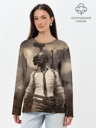 Лонгслив женский. Хлопок / PUBG