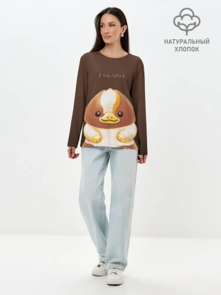 Лонгслив женский. Хлопок / Baby Chocolate Niffler