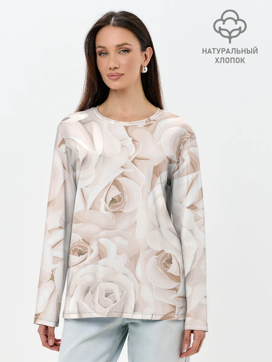 Лонгслив женский. Хлопок / Элегантность