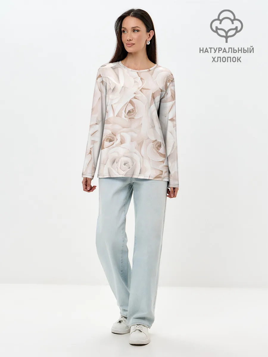 Лонгслив женский. Хлопок / Элегантность