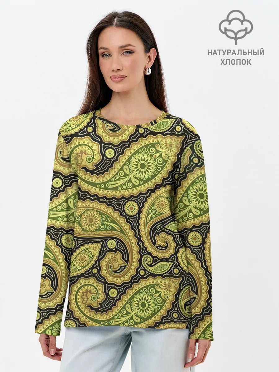 Лонгслив женский. Хлопок / Молекулярная хна