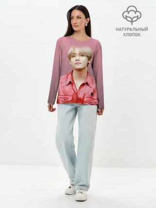 Лонгслив женский. Хлопок / BTS