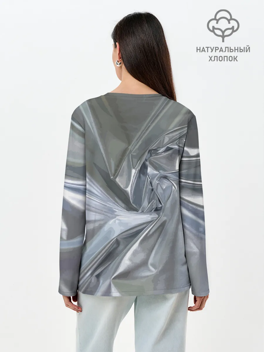 Лонгслив женский. Хлопок / Чарующая фольга