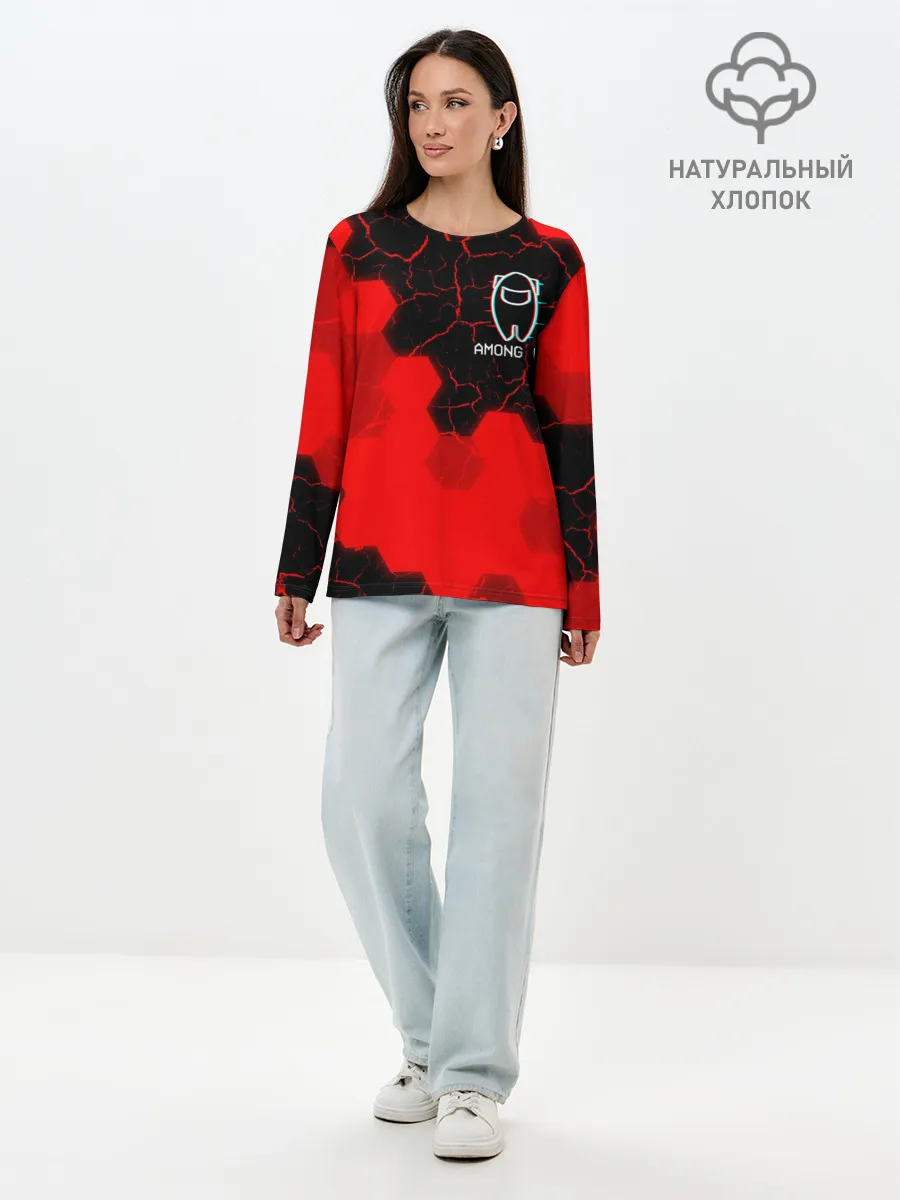 Лонгслив женский. Хлопок / AMONG US / АМОНГ АС