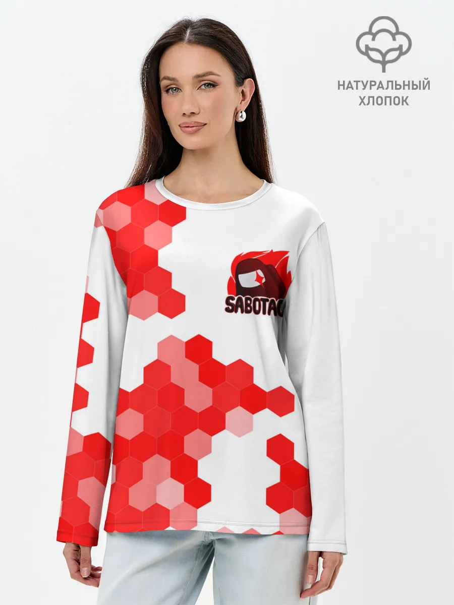 Лонгслив женский. Хлопок / AMONG US - IMPOSTOR