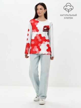 Лонгслив женский. Хлопок / AMONG US - IMPOSTOR