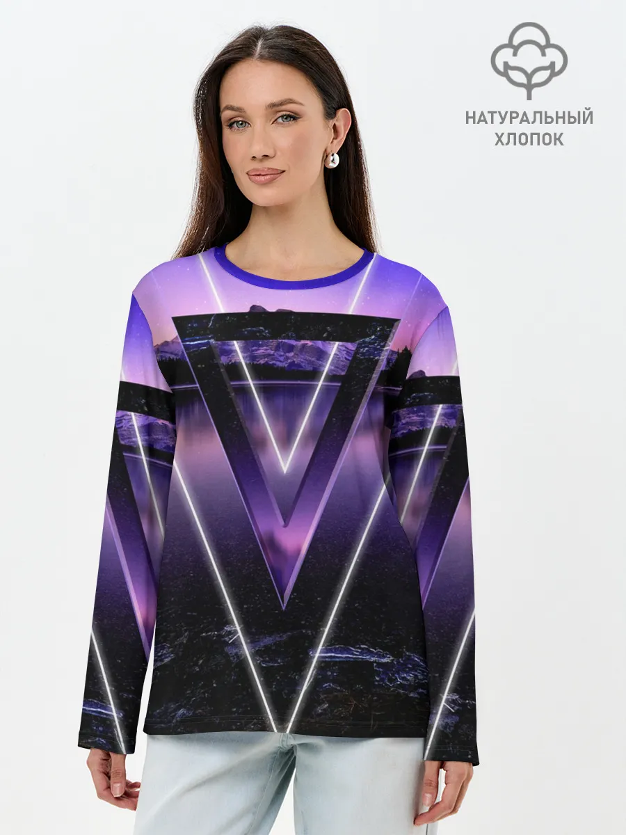 Лонгслив женский. Хлопок / ОЗЕРО