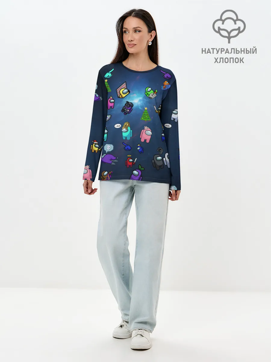 Лонгслив женский. Хлопок / Among US