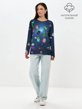 Лонгслив женский. Хлопок / Among US