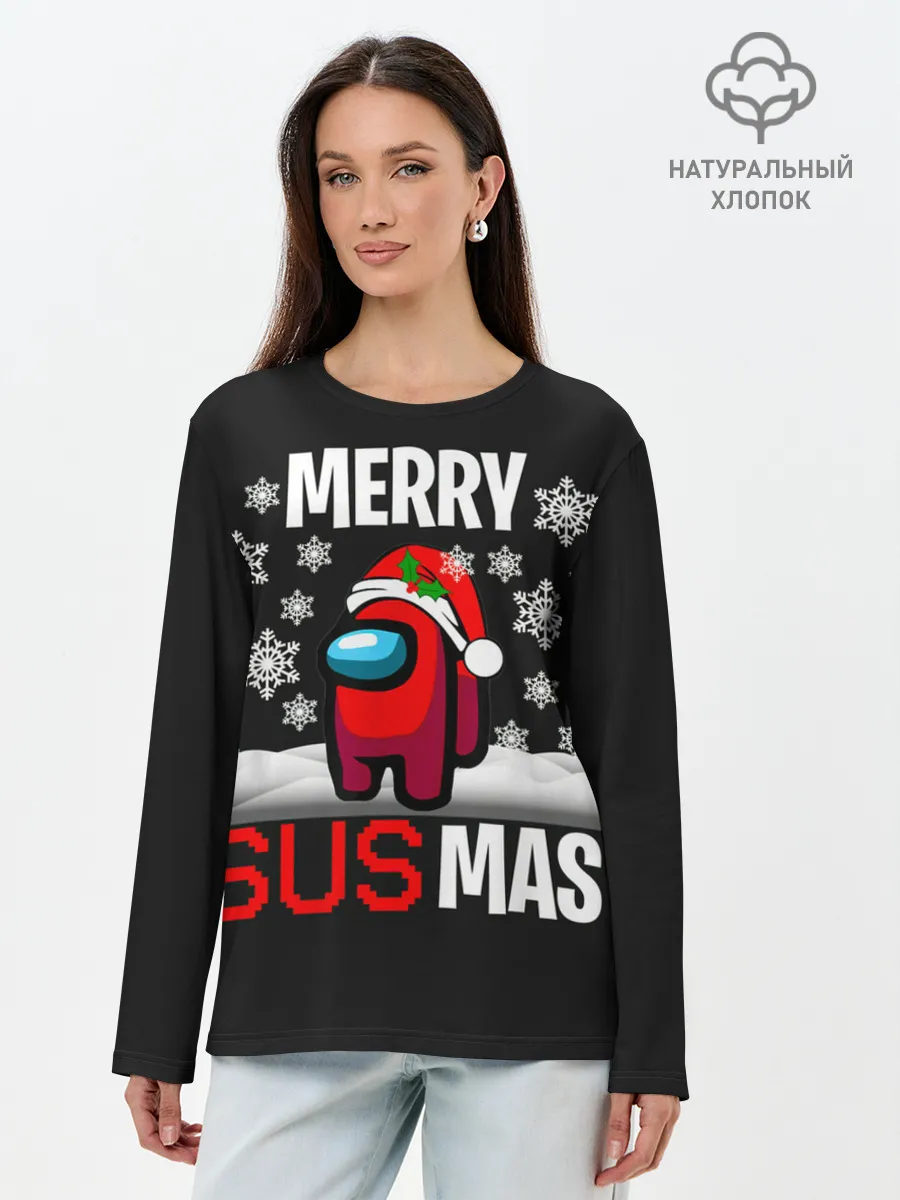 Лонгслив женский. Хлопок / Merry Sus Mas