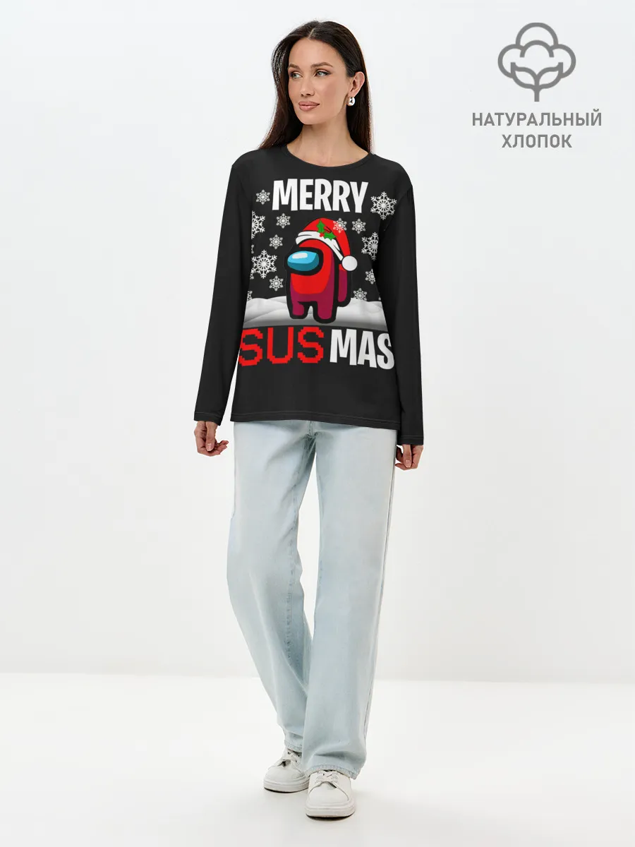 Лонгслив женский. Хлопок / Merry Sus Mas