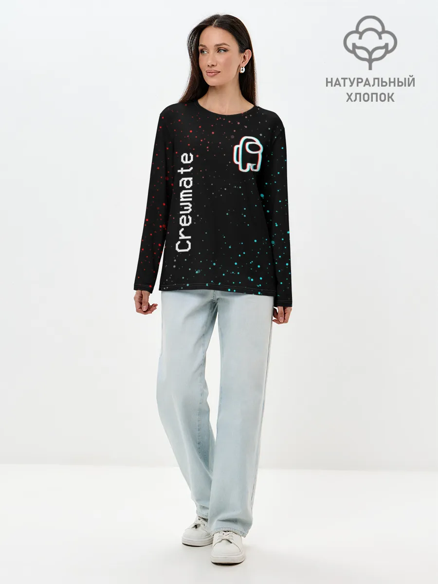 Лонгслив женский. Хлопок / AMONG US - Зимний