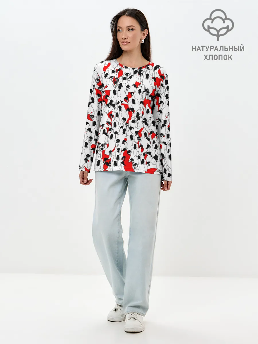 Лонгслив женский. Хлопок / Haunted Family