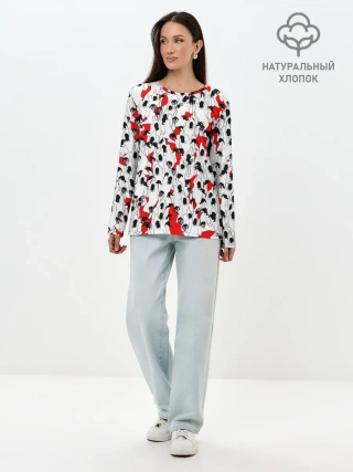 Лонгслив женский. Хлопок / Haunted Family