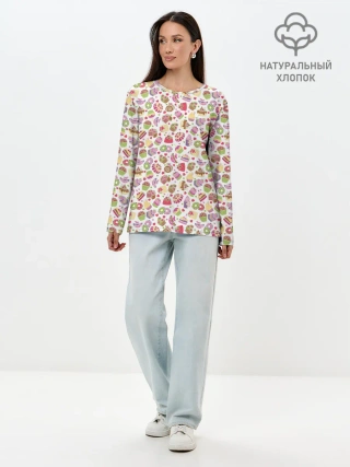 Лонгслив женский. Хлопок / Сладкий рай