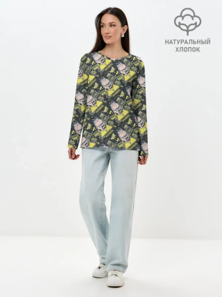 Лонгслив женский. Хлопок / Хайзенберг