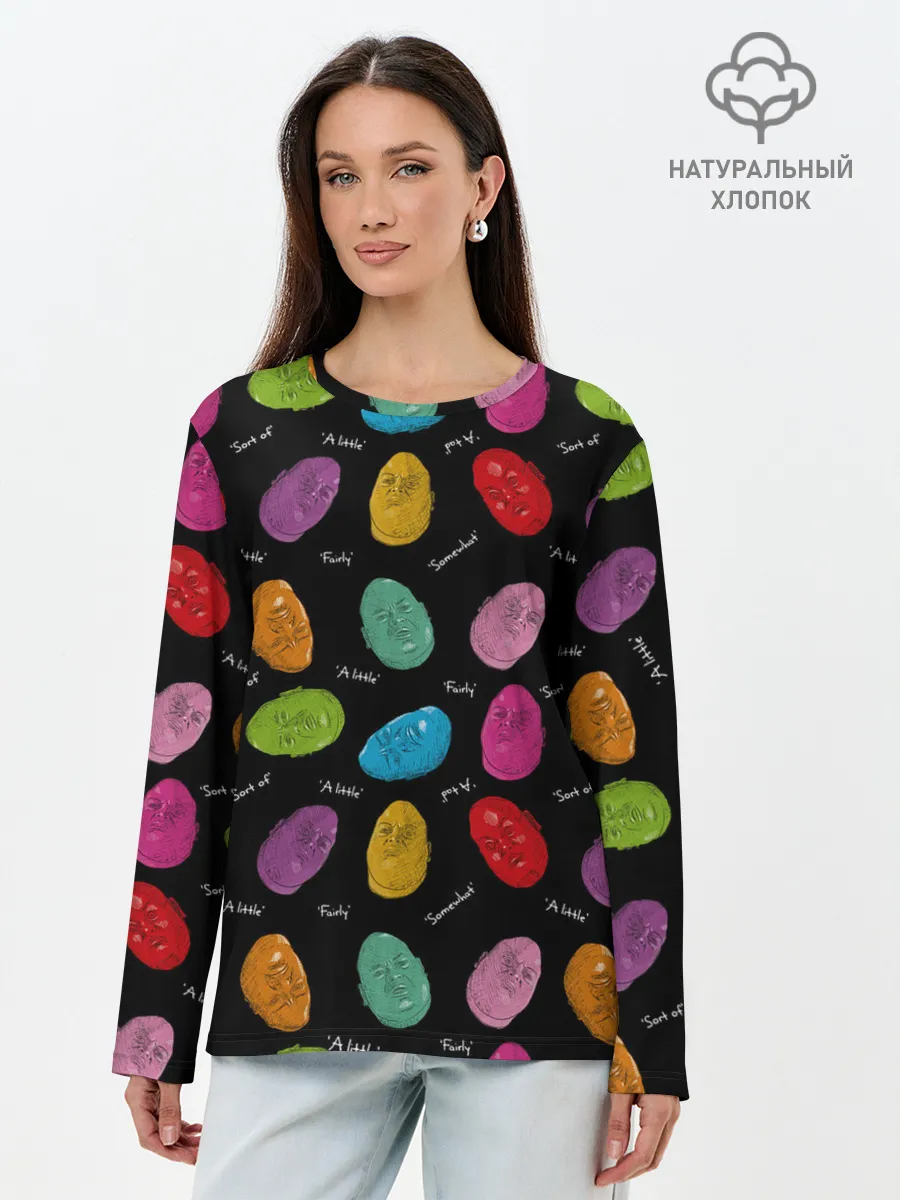 Лонгслив женский. Хлопок / Хьюэлл Бабино