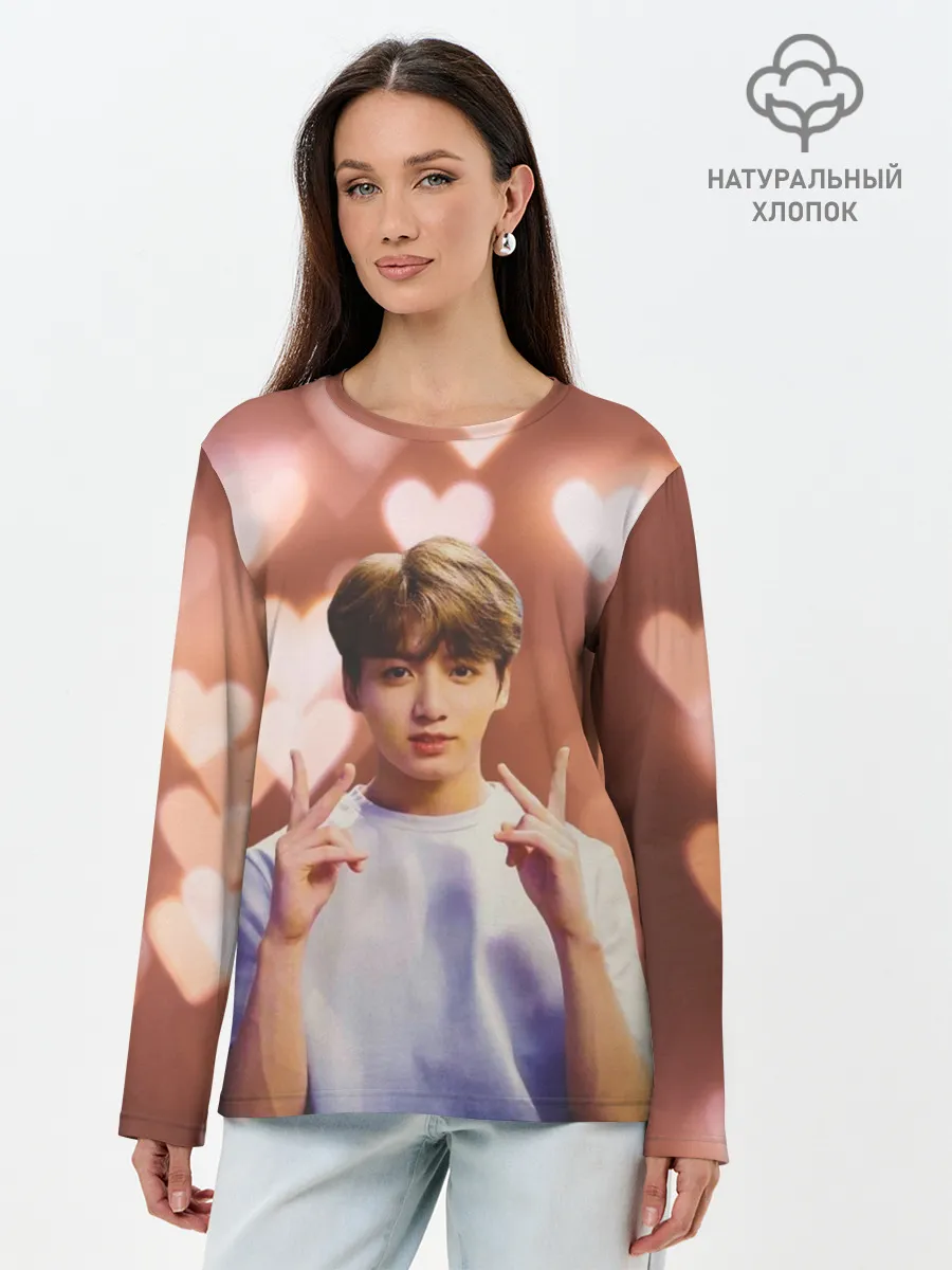 Лонгслив женский. Хлопок / JUNGKOOK BTS