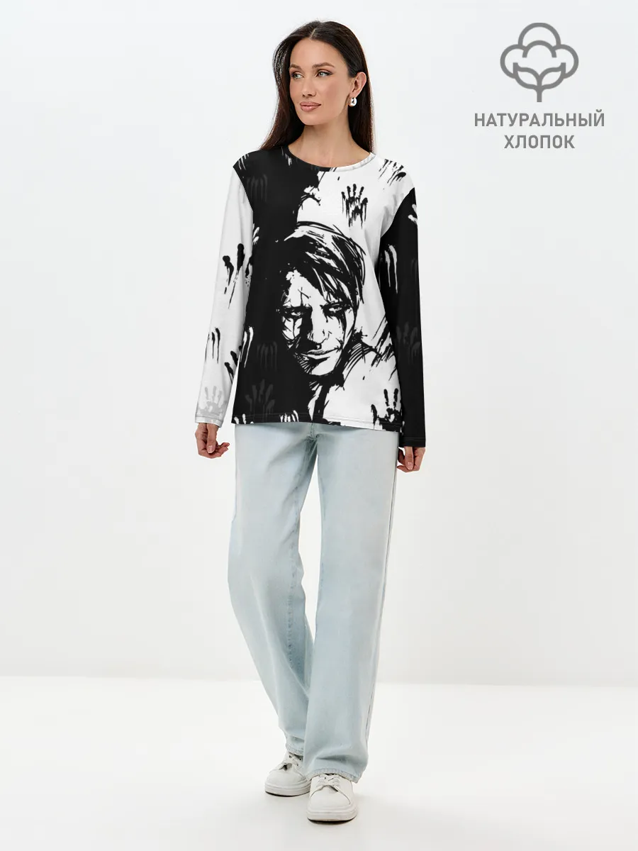 Лонгслив женский. Хлопок / DEATH STRANDING