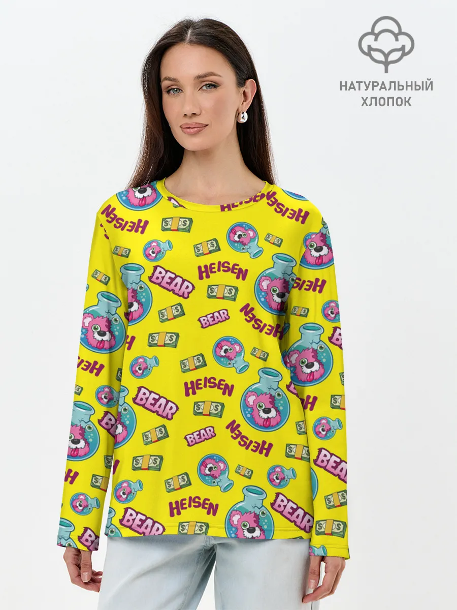 Лонгслив женский. Хлопок / Heisen Bear