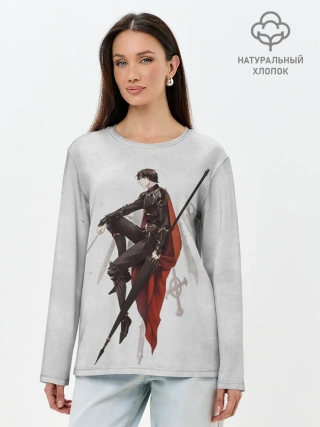 Лонгслив женский. Хлопок / Бог «Славы»