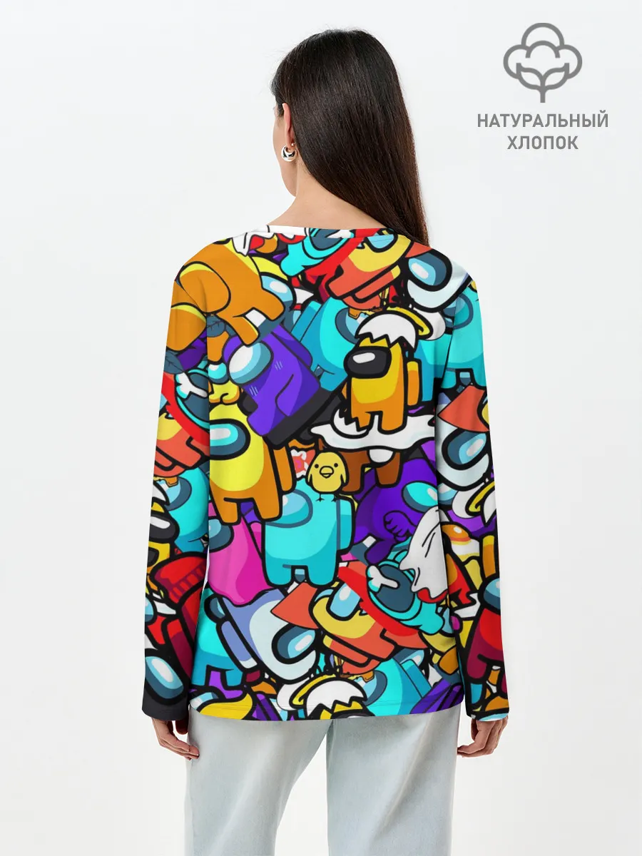 Лонгслив женский. Хлопок / AMONG US