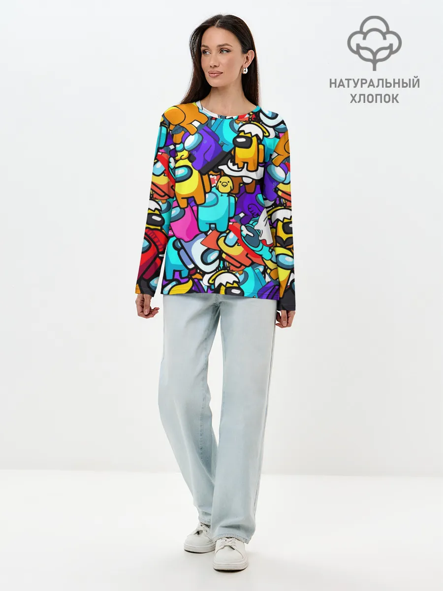 Лонгслив женский. Хлопок / AMONG US