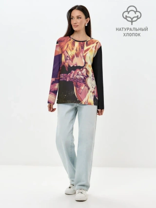 Лонгслив женский. Хлопок / ЗЕНИЦУ ИЗ КЛИНКА