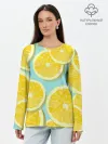 Лонгслив женский. Хлопок / лимончики